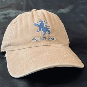 Scotland khaki washed baseball hat. “Lion Rampant” comes in blue & white option.